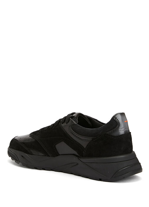 Siyah Erkek Deri Sneaker - Görsel 4