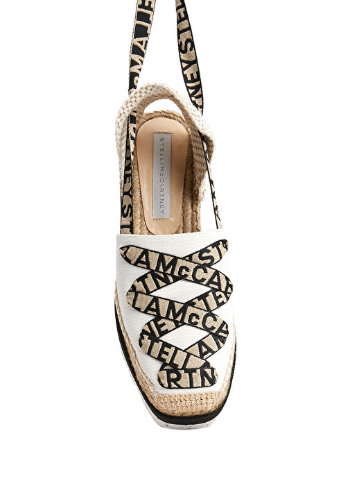 Beyaz Organik Pamuk Kadın Espadril - Görsel 5