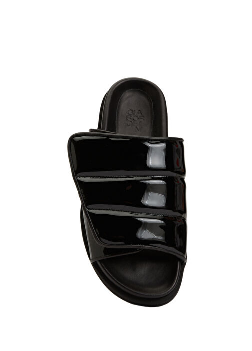 Gia 3 Siyah Kadın Deri Terlik - Görsel 5