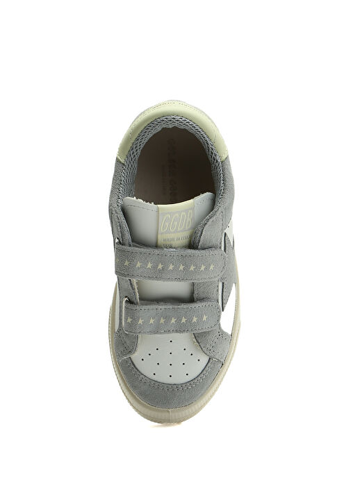 May Gri Beyaz Çocuk Deri Sneaker - Görsel 5