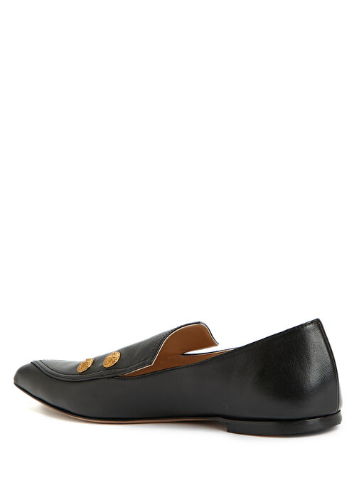 Siyah Kadın Deri Loafer - Görsel 4