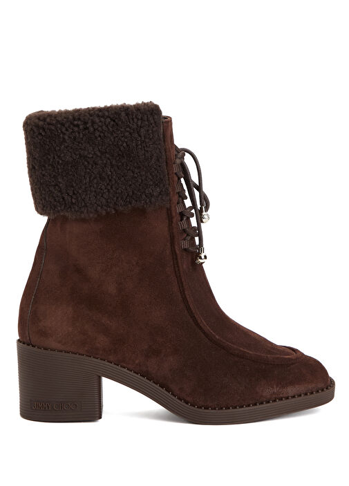 Hali Koyu Kahverengi Kadın Deri Bot - Görsel 2