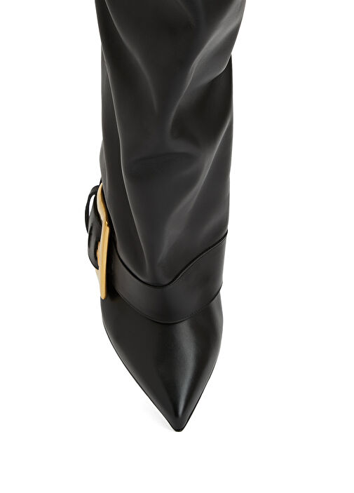 Anthem Siyah Kadın Deri Çizme - Görsel 5