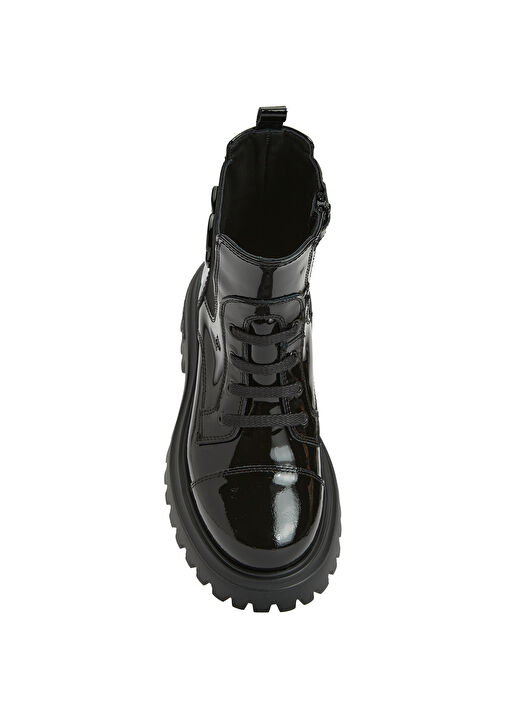 Siyah Kız Çocuk Deri Bot - Görsel 5