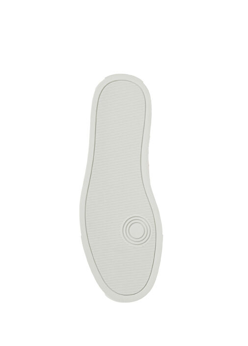 Beyaz Logo Detaylı Kadın Deri Sneaker - Görsel 6