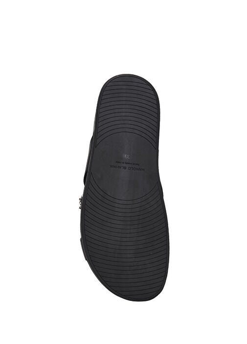 Chilanghi Siyah Toka Detaylı Kadın Deri Terlik - Görsel 6