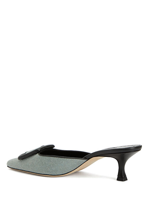 Yeşil Kadın Deri Terlik - Görsel 4