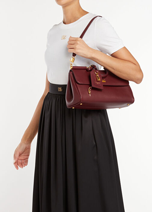 Dolce&Gabbana Bordo Kadın My Sicily Bordo Kadın Deri Çanta 1772123