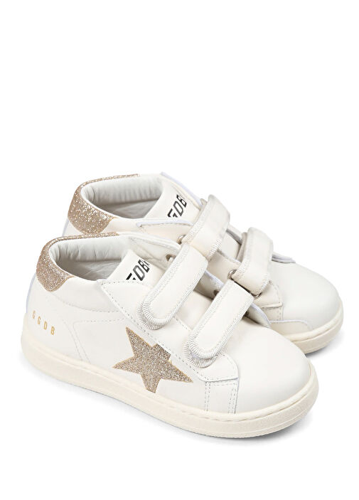 Beyaz Unisex Çocuk Deri Sneaker - Görsel 3