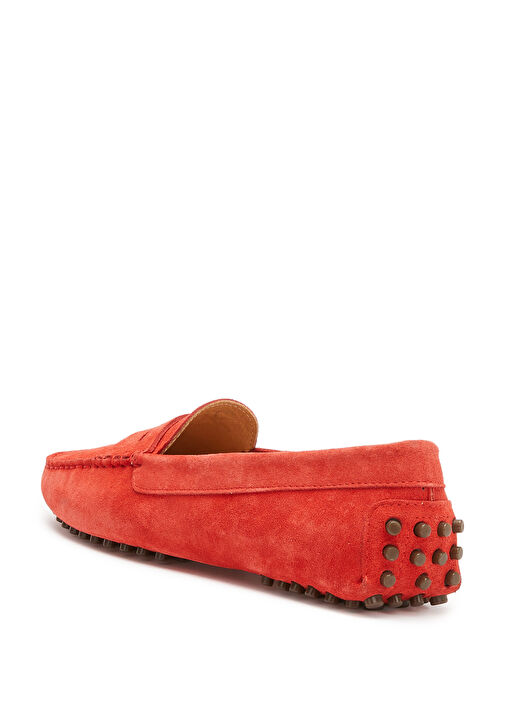 George Hogg Kırmızı George Hogg Rahat Kadın Günlük Süet Loafer