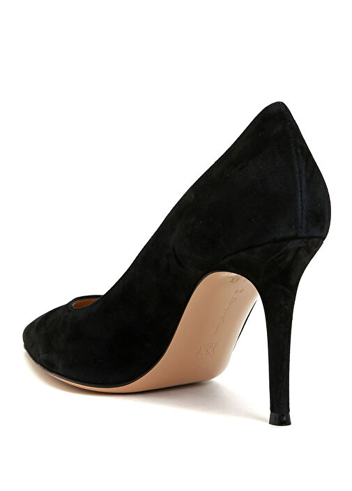 Siyah Süet Stiletto - Görsel 4