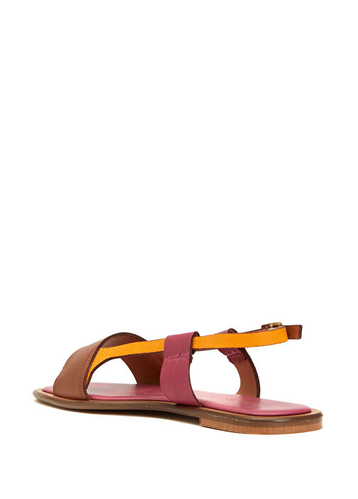 Divarese Divarese Pembe Sari Sarı Pembe Kadın Deri Sandalet Beymen'de! Pembe Sari - 4. görsel