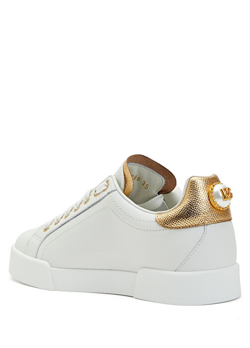 Portofino Siyah Beyaz Kadın Deri Sneaker - Görsel 4