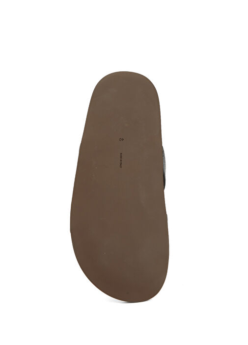 Hugh Siyah Kadın Deri Terlik - Görsel 6