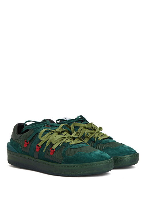 Lanvin - Clay Yeşil Erkek Deri Sneaker - Yeşil