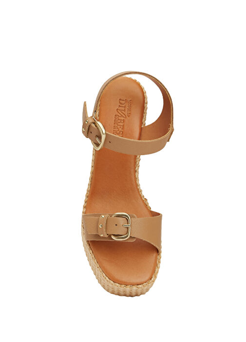 Taba Kadın Deri Sandalet - Görsel 5