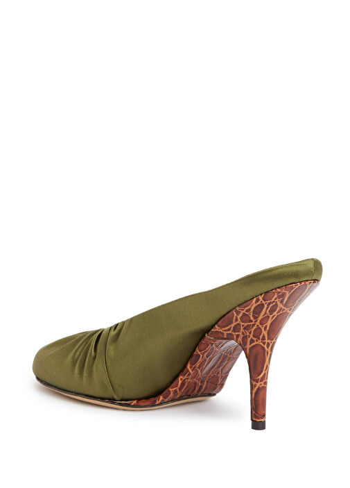 Yeşil Drapeli Kadın Terlik - Görsel 4