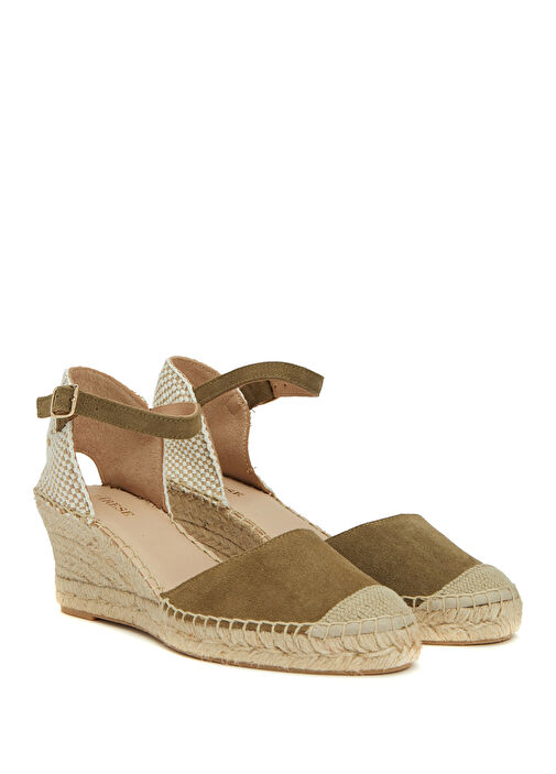 Haki Kadın Deri Espadril - Görsel 3