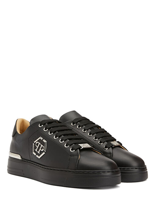 Siyah Erkek Deri Sneaker - Görsel 3