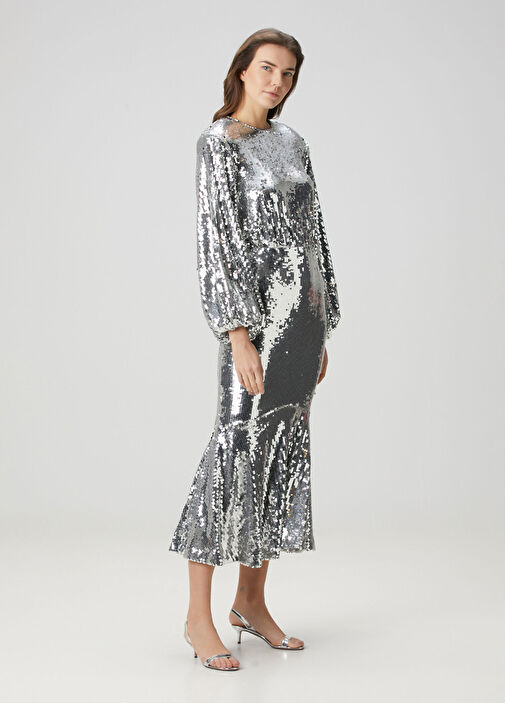 rotate silver dress Sequin Mini Dress Grey