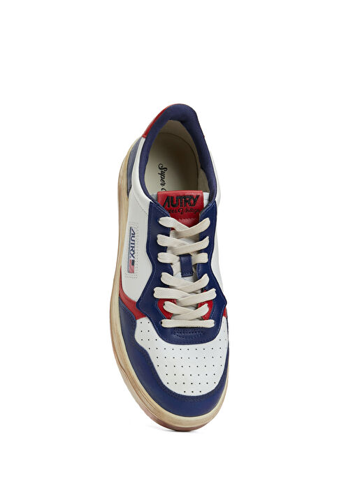 Çok Renkli Erkek Deri Sneaker - Görsel 5