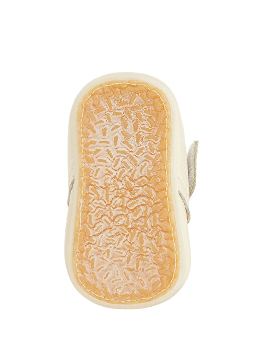 Krem Püskül Detaylı Unisex Bebek Deri Ayakkabı - Görsel 6