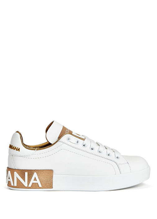 Dolce&Gabbana Beyaz-Altin Kadın Portofino Beyaz Gold Kadın Deri