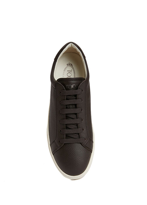 Kahverengi Erkek Deri Sneaker - Görsel 5