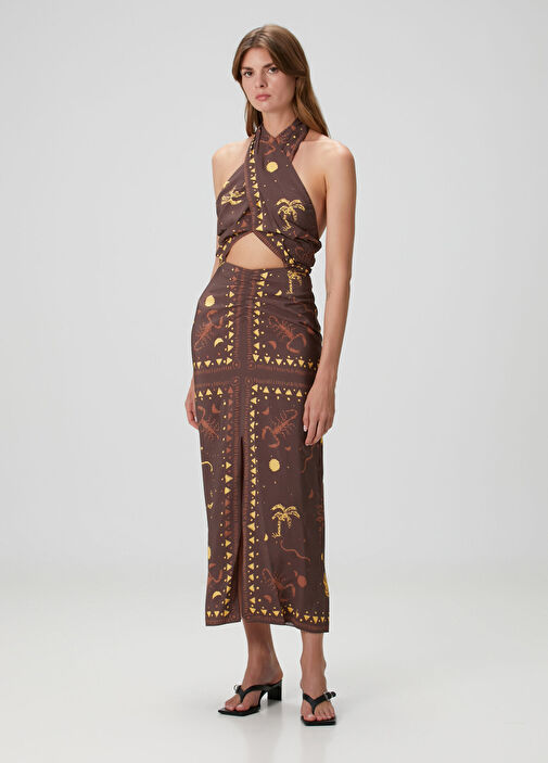 brown summer dress short Noelle Silk Top – Retrofete