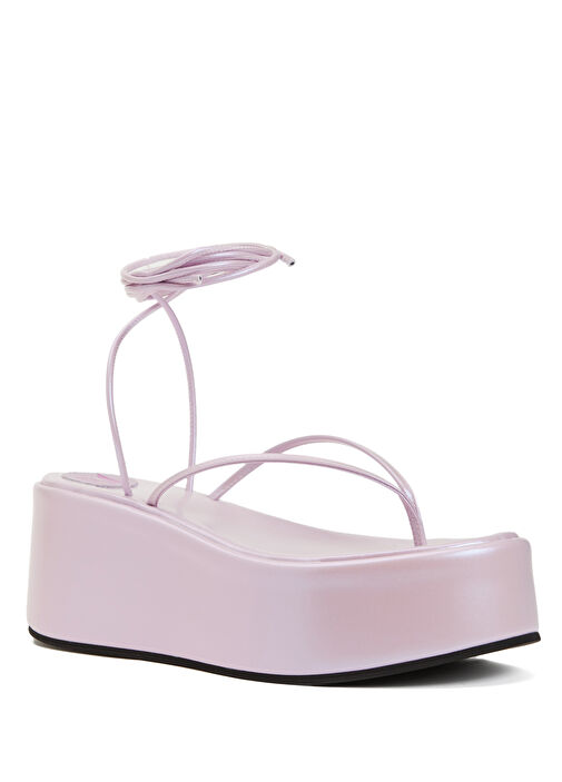 Lila Platformlu Kadın Sandalet - Görsel 3