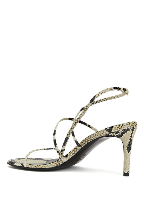 Loop Yılan Derisi Desenli Kadın Sandalet - Görsel 4