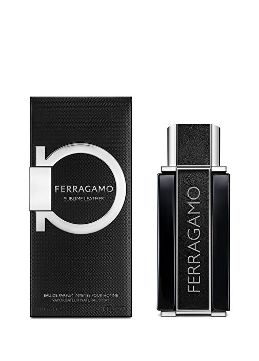 FERRAGAMO PER REI 100ミリ Ferragamo - Sublime Leather EDP 100 ml Erkek Parfüm - Siyah