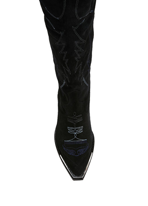 Siyah Kadın Deri Çizme - Görsel 5