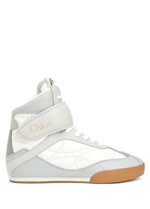 Kick Beyaz Gri Kadın Deri Sneaker - Görsel 2