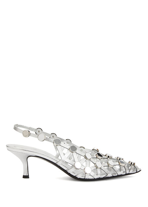 Silver Deri Topuklu Ayakkabı - Görsel 2