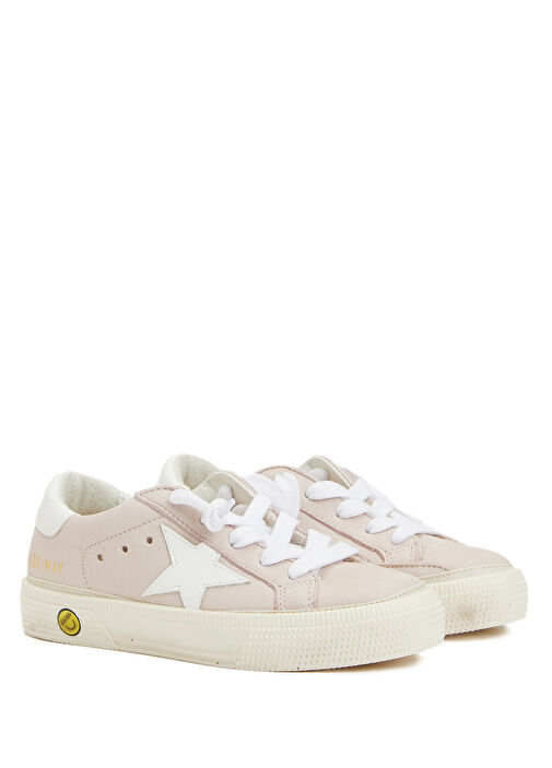 May Pudra Kız Çocuk Deri Sneaker - Görsel 3
