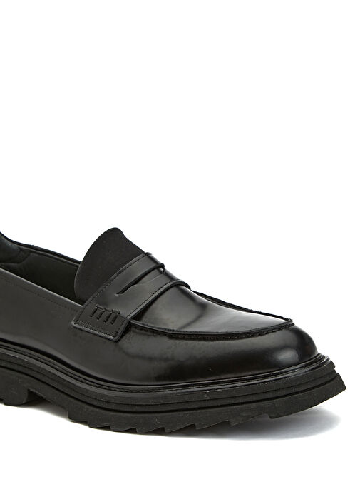 Siyah Erkek Deri Loafer - Görsel 7