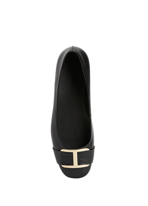 Siyah Kadın Deri Babet - Görsel 5