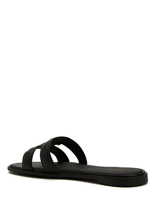 Siyah Kadın Deri Terlik - Görsel 4