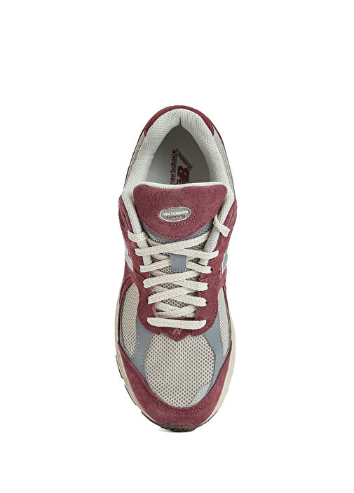 2002 Bordo Erkek Deri Sneaker - Görsel 5