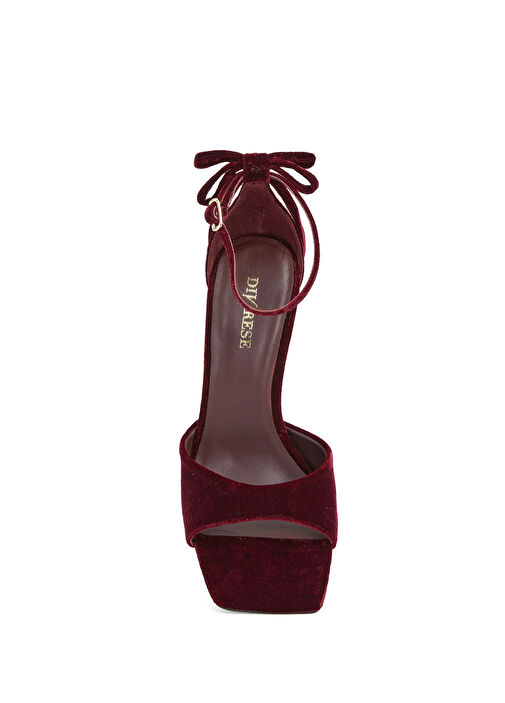 Bordo Bantlı Kadın Sandalet - Görsel 5