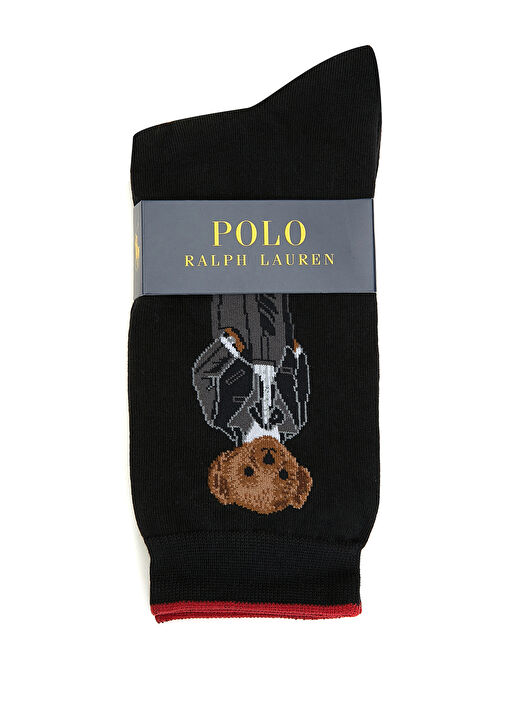 Polo Ralph Lauren Black Teddy Bear Jacquard Women s Stockings