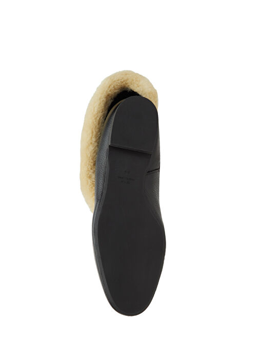 Bej Siyah Kadın Deri Bot - Görsel 6