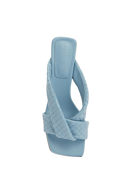 Riva Açık Mavi Kadın Deri Terlik - Görsel 5