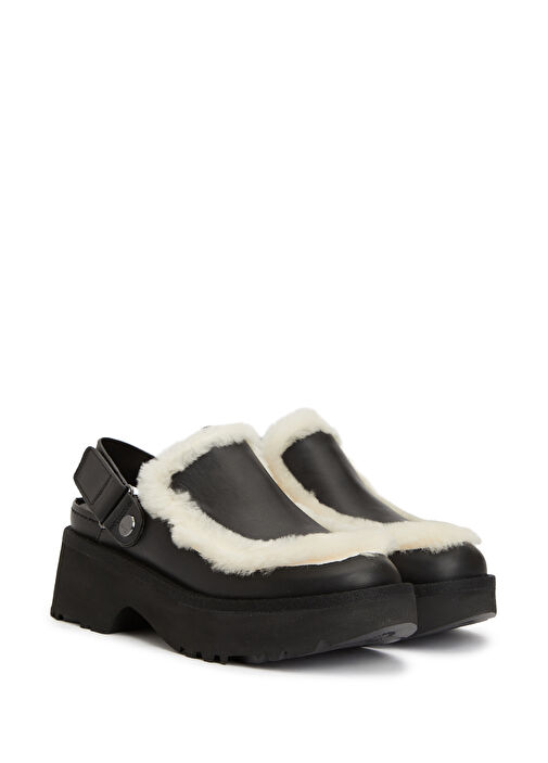 Esmee Siyah Kadın Deri Terlik - Görsel 3