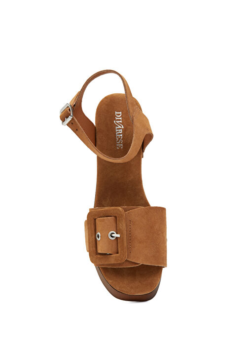 Taba Kadın Süet Sandalet - Görsel 11