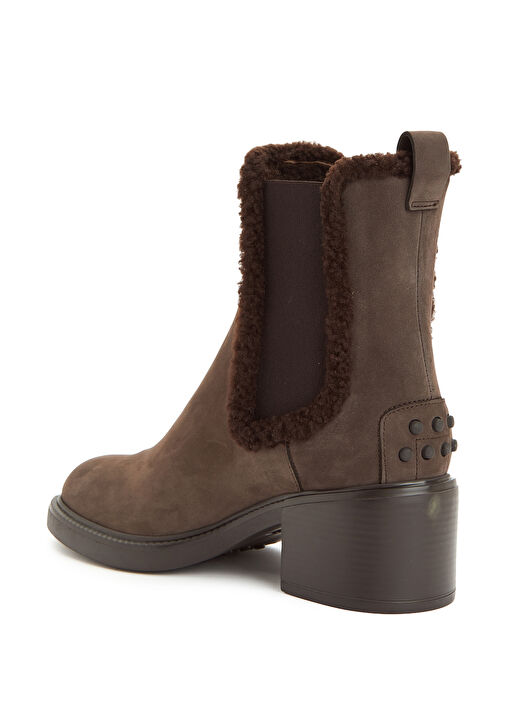 Koyu Kahverengi Kadın Süet Chelsea Bot - Görsel 4