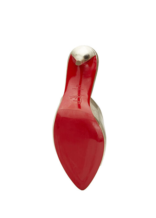 Miss Z Gold Deri Topuklu Terlik - Görsel 6