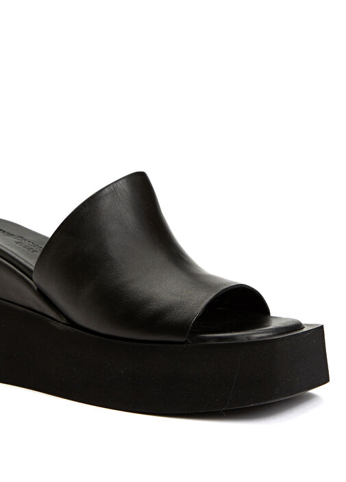 Siyah Kadın Deri Terlik - Görsel 7