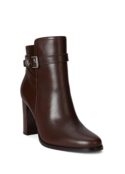 Koyu Kahverengi Kadın Deri Bot - Görsel 3